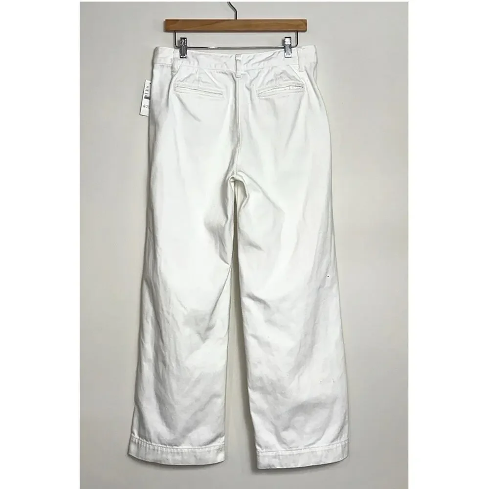 NWT J. CREW Petite Wide-Leg Essential Jean in White
